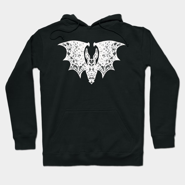 Lace Bat - White Hoodie by pscof42